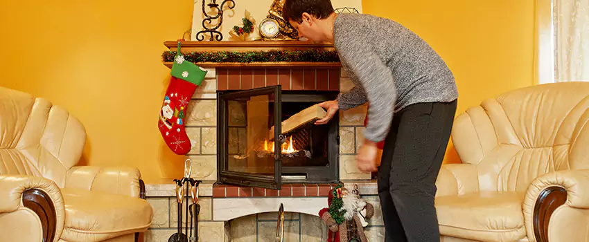 Rusted Metal Fireplace Restoration in Shelby, North Carolina